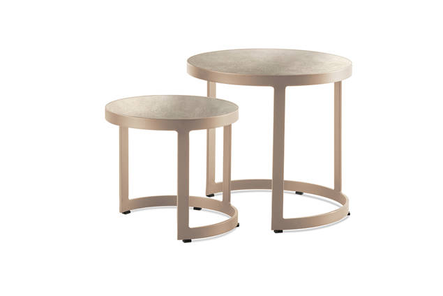 Lucca Beistelltisch Set Aluminium
