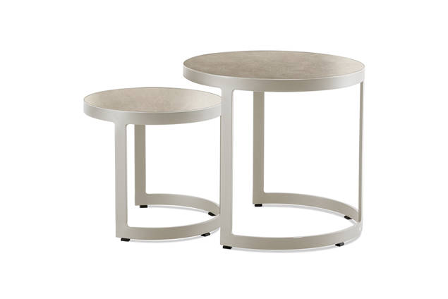 Lucca Beistelltisch Set Aluminium 1