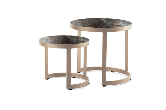 Lucca Beistelltisch Set Aluminium