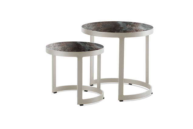 Lucca Beistelltisch Set Aluminium