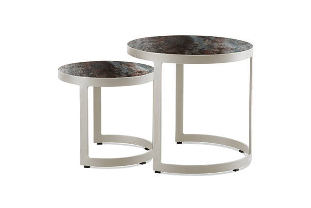Lucca Beistelltisch Set Aluminium 1