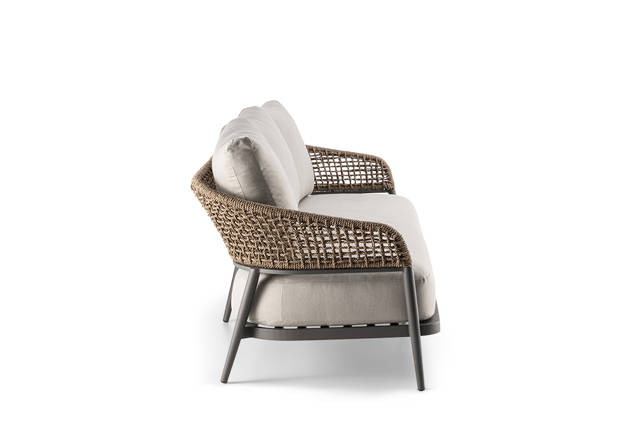 Enna 3er Loungebank Aluminium 2