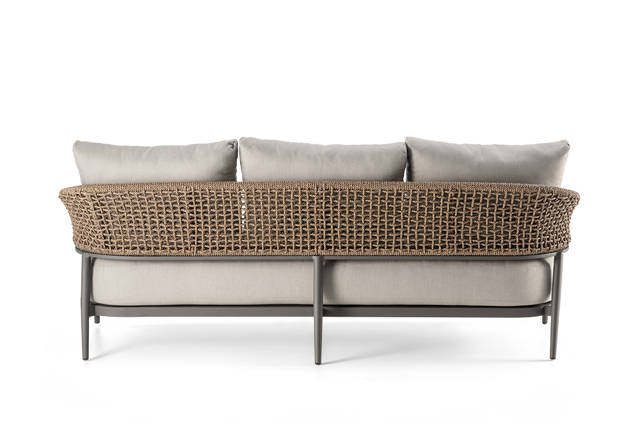 Enna 3er Loungebank Aluminium 3