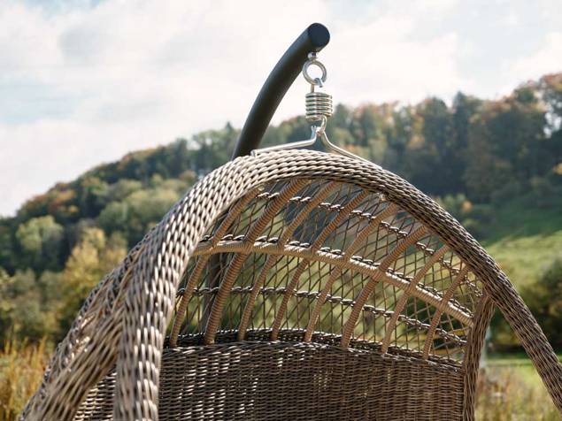 Laos Ensemble balancelle suspendu rotin 6