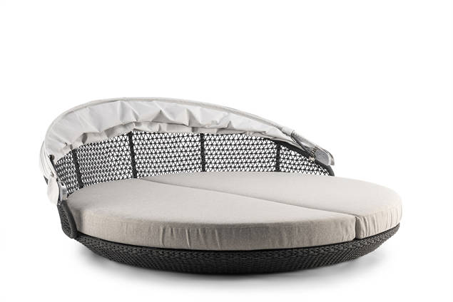 Medulin Lit de jardin rond rotin 2