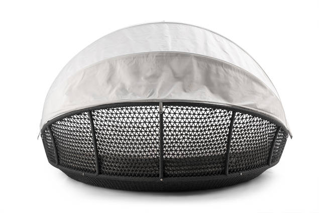 Medulin Lit de jardin rond rotin 4