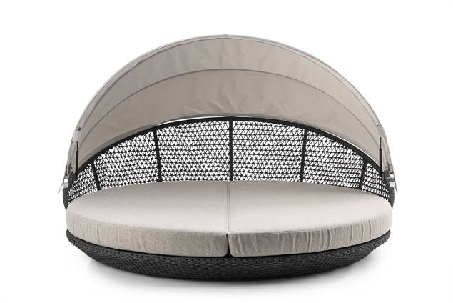 Medulin Lit de jardin rond rotin 5