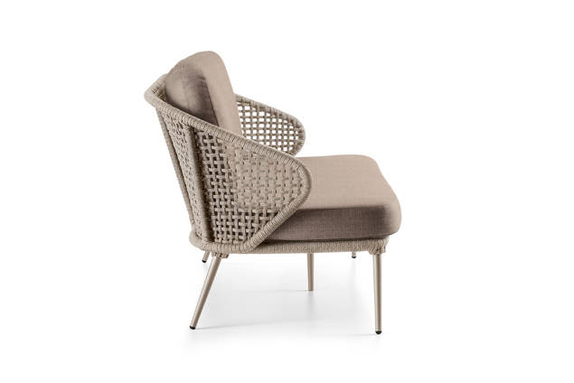 Ravenna Banc lounge 2.5 places aluminium 1