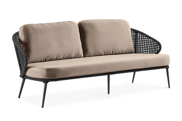Ravenna 3er Loungebank Aluminium