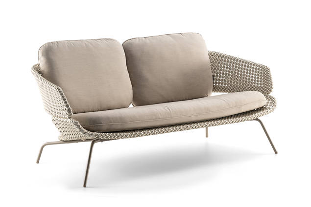 Santiago 2er Loungebank Edelstahl