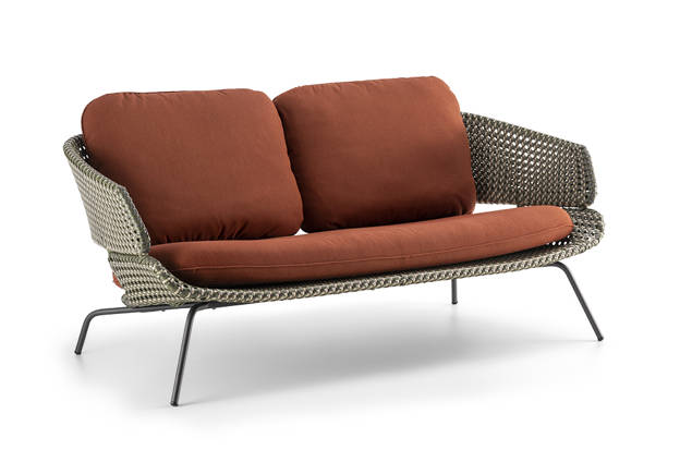 Santiago 2er Loungebank Edelstahl