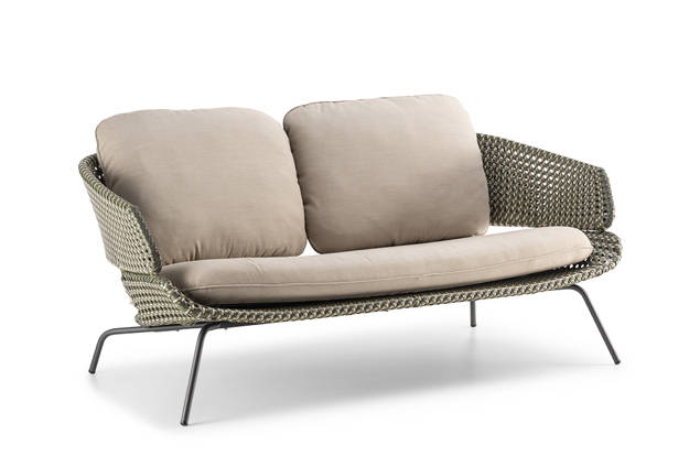 Santiago 2er Loungebank Edelstahl