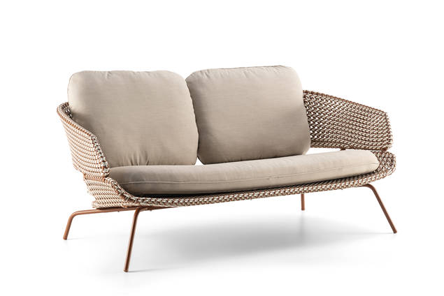 Santiago 2er Loungebank Edelstahl