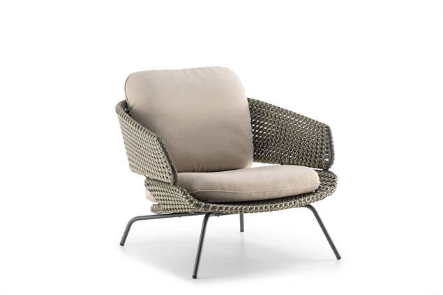 Santiago Fauteuil lounge acier inoxydable