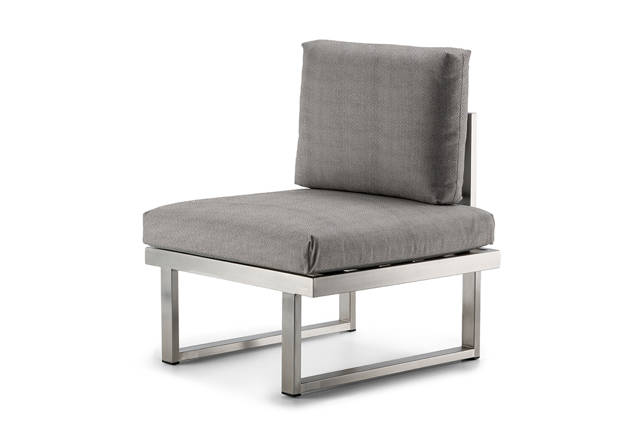 Tosca Fauteuil lounge dînatoire acier inoxydable