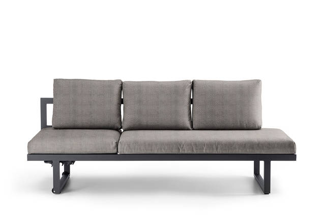 Tosca Banc lounge dînatoire 3 places aluminium