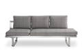 Tosca Banc lounge dînatoire 3 places acier inoxydable