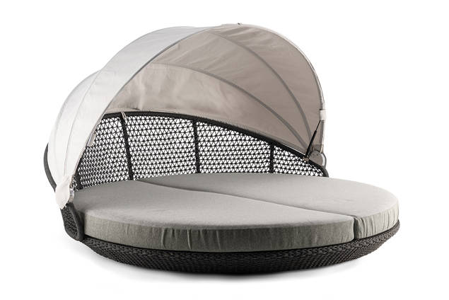 Medulin Lit de jardin rond rotin