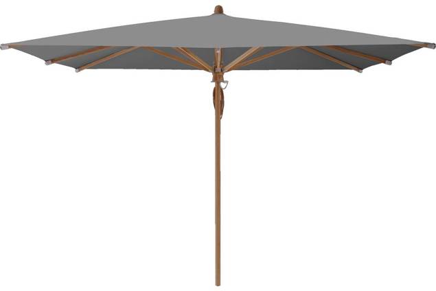 TEAKWOOD Parasol Glatz carrée 330 x 330 cm