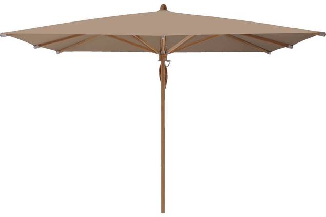 TEAKWOOD Sonnenschirm Glatz quadratisch 330 x 330 cm