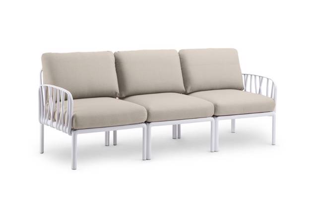 Komodo 3er Loungebank Kunststoff