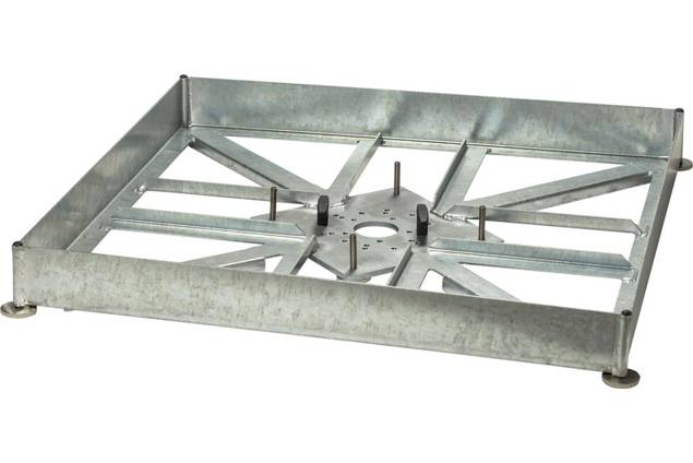 Sockelrahmen M4/M8/M16, 240-690 kg, Stahl feuerverzinkt, ohne Betonelement-Set