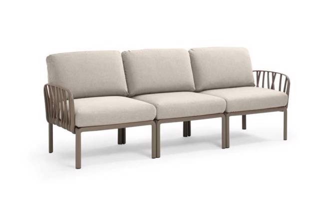 Komodo 3er Loungebank Kunststoff