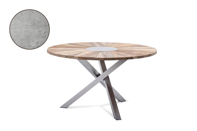 Alaska Table de jardin ronde acier inoxydable Ø100 cm
