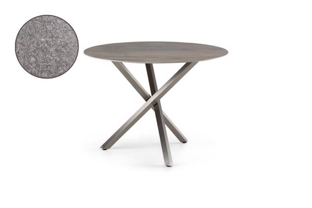 Alaska Table de jardin ronde acier inoxydable Ø 115 cm