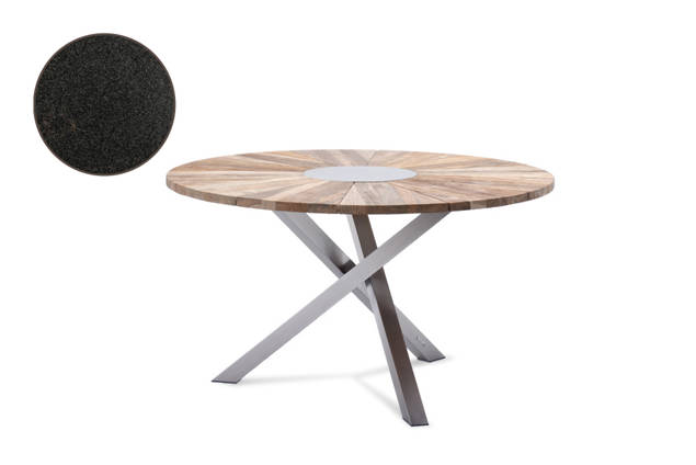 Alaska Table de jardin ronde acier inoxydable Ø140 cm