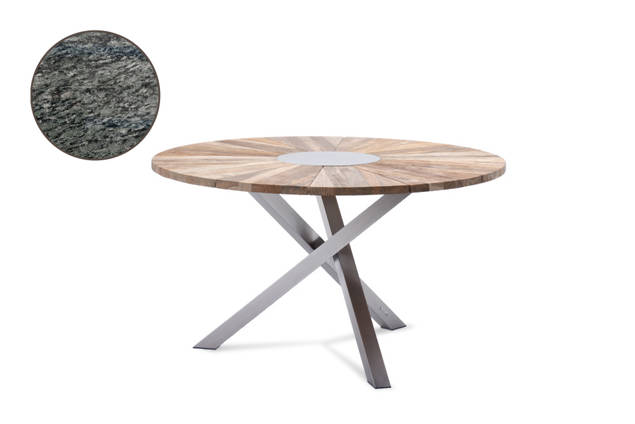 Alaska Table de jardin ronde acier inoxydable Ø140 cm