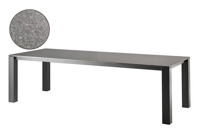 Aletsch Table de jardin acier inoxydable 220x100 cm
