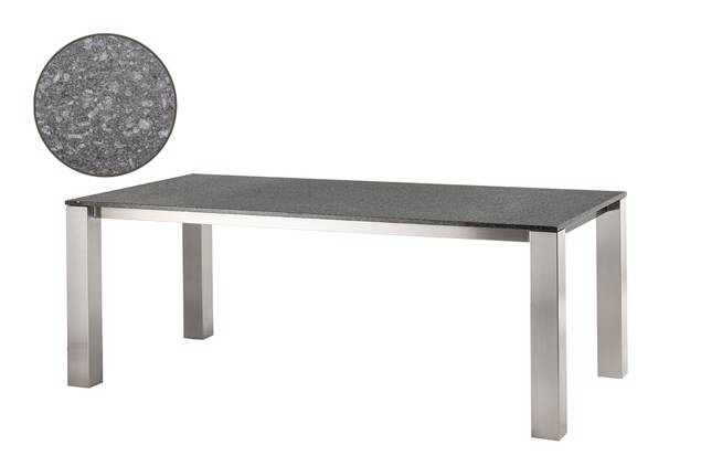 Aletsch Table de jardin acier inoxydable 260x100 cm