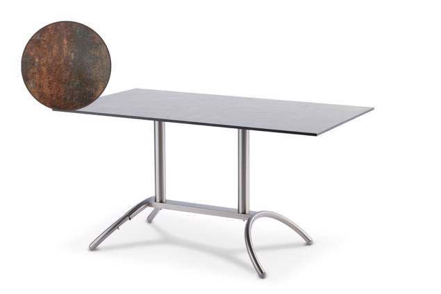 Amazonas Table de jardin acier inoxydable 130x80 cm