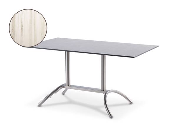 Amazonas Table de jardin acier inoxydable 140x90 cm