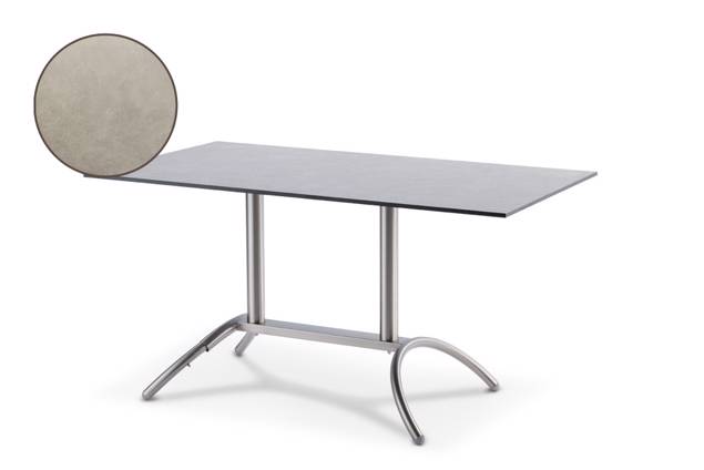 Amazonas Table de jardin acier inoxydable 140x90 cm