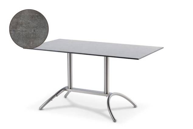 Amazonas Table de jardin acier inoxydable 160x90 cm