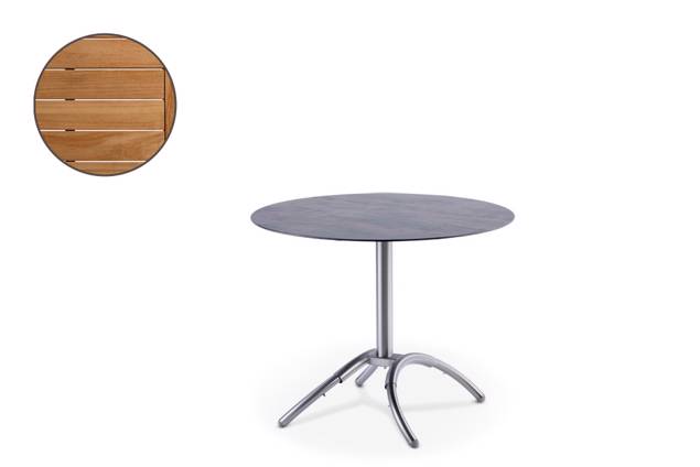 Amazonas Table de jardin acier inoxydable 80x80 cm