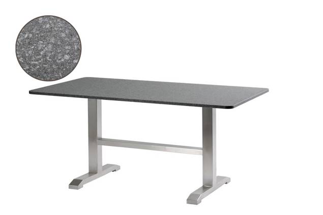 Amsterdam Table de jardin acier inoxydable 160x90 cm