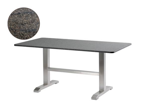 Amsterdam Table de jardin acier inoxydable 160x90 cm