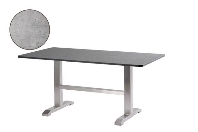 Amsterdam Table de jardin acier inoxydable 160x90 cm