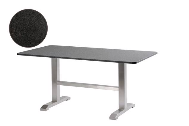 Amsterdam Table de jardin acier inoxydable 180x107 cm