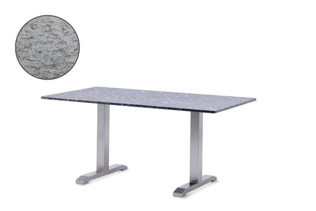 Amsterdam Table de jardin acier inoxydable 190x90 cm