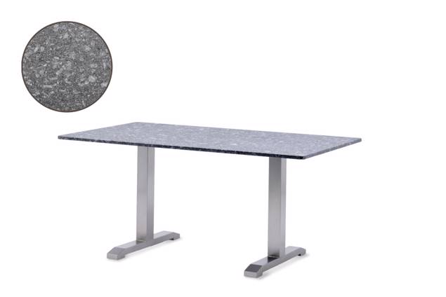 Amsterdam Table de jardin acier inoxydable 160x90 cm
