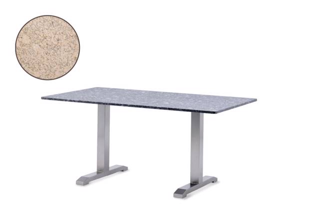 Amsterdam Table de jardin acier inoxydable 190x90 cm