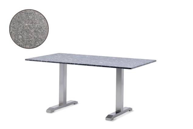 Amsterdam Table de jardin acier inoxydable 160x90 cm
