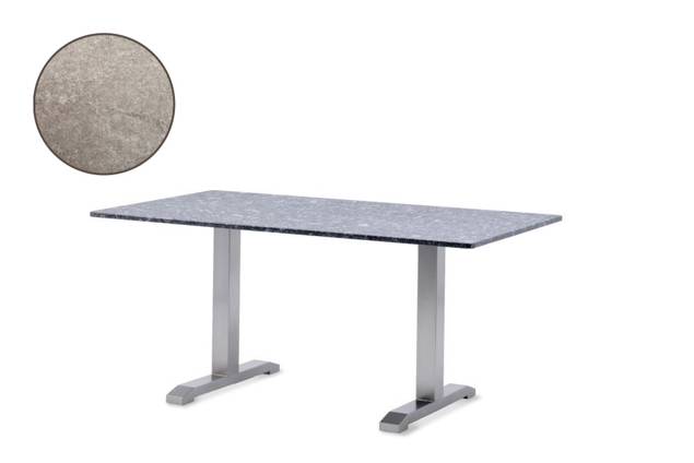 Amsterdam Table de jardin acier inoxydable 160x90 cm