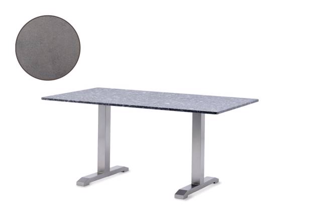 Amsterdam Table de jardin acier inoxydable 130x80 cm