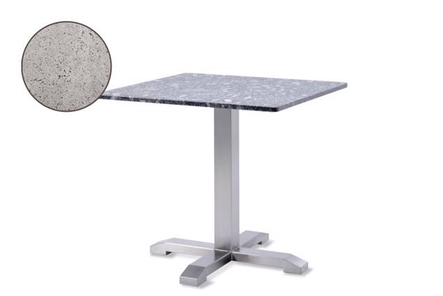 Amsterdam Table de jardin acier inoxydable 90x90 cm
