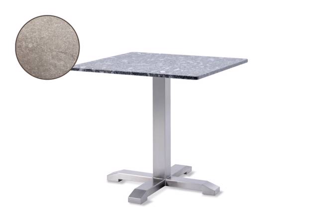 Amsterdam Table de jardin acier inoxydable 100x100 cm
